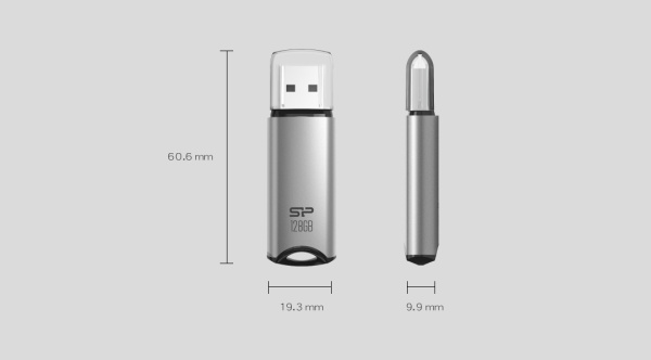 Флеш накопитель 64GB Silicon Power Marvel - M02 Silver